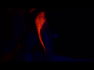 black light cobra body painting in flashes